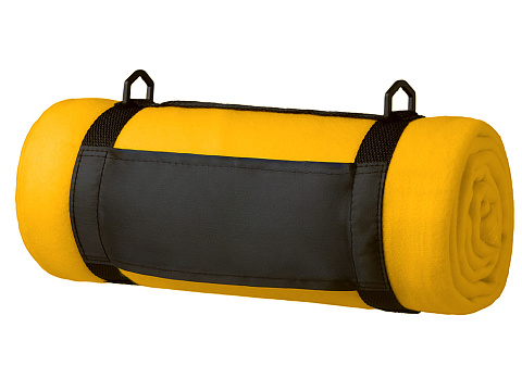 Плед Нежность с плечевым ремнем, желтый - рис 4.