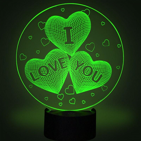 3D лампа I Love You - рис 4.