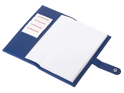 Блокнот-кошелек с сменным блоком А6 Wall Street, 64 листа, синий - рис 4.