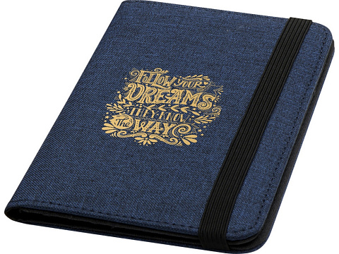 Ross Держатель паспорта с RFID-защитой из переработанного PET-пластика, сертифицированного согласно GRS - navy - рис 4.