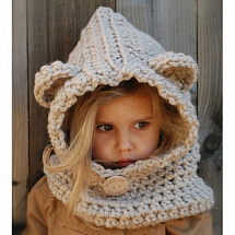 Детская шапка-шарф Медвежонок