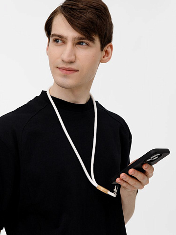 Шнурок для бейджа Tube Wood, белый - рис 9.