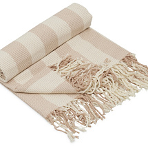 Плед Reglet, 130x150 см ( с учетом бахромы) 100% хлопок, бежевый