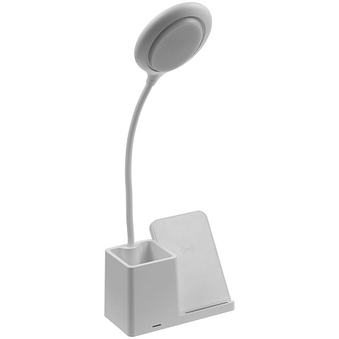 Лампа с органайзером и беспроводной зарядкой writeLight, ver. 2, белая - рис 3.