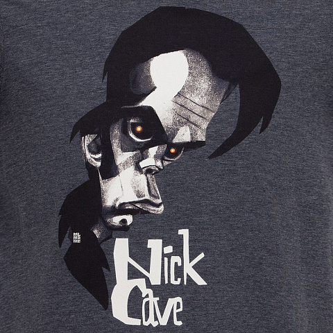 Футболка «Меламед. Nick Cave», темно-синий меланж - рис 4.