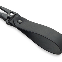 Брелок-ремувка из эко-кожи с карабином Domino, черный