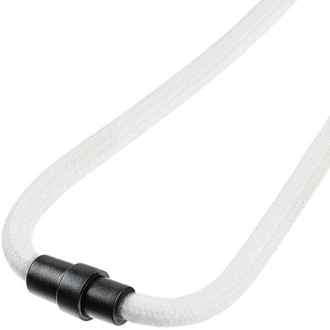 Шнурок для бейджа Tube Wood, белый - рис 5.