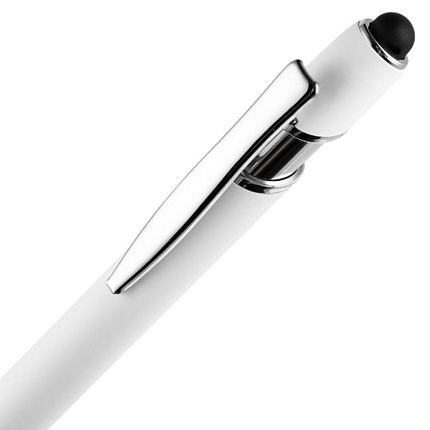 Ручка шариковая Pointer Soft Touch со стилусом, белая - рис 5.