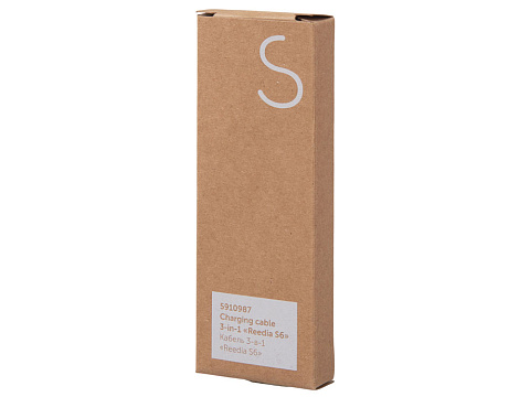 Кабель 3-в-1 с подсветкой лого Reedia S6, бамбук, черный - рис 8.