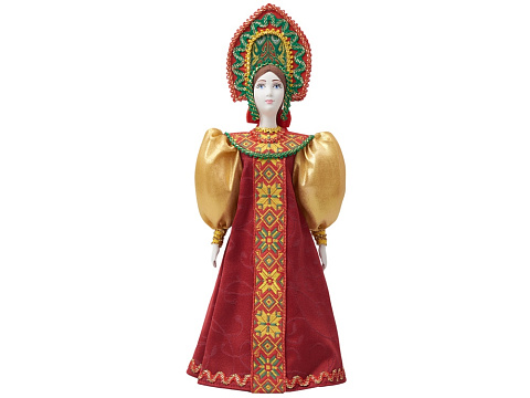 Подарочный набор: кукла фарфоровая, чай Малина с мятой, красный - рис 5.