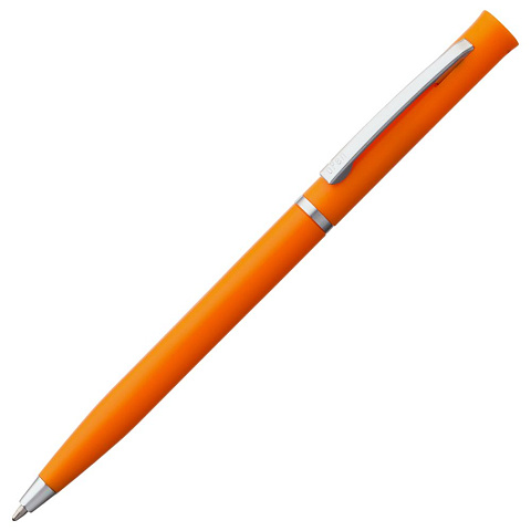 Ручка шариковая Euro Chrome, оранжевая - рис 2.