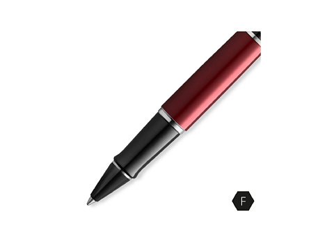 Ручка-роллер Waterman Expert Dark Red Lacquer CT Black, стержень: Fblk - рис 8.