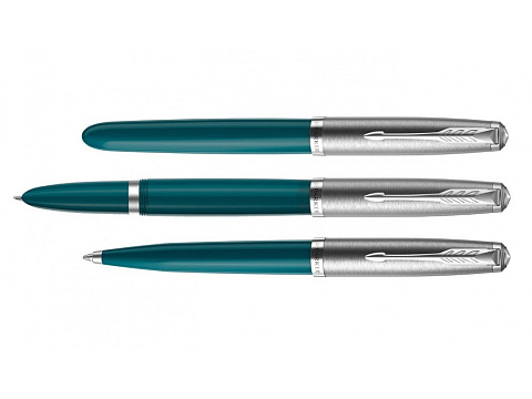 Перьевая ручка Parker 51 CORE TEAL BLUE CT, перо: F, цвет чернил: black, в подарочной упаковке. - рис 7.