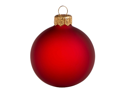 Стеклянный шар красный матовый, заготовка шара 6 см, цвет 12, матовый