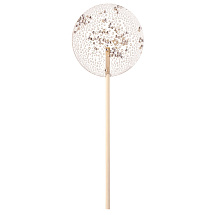 Леденец Круг прозрачный из изомальта с серебристой посыпкой, 30 гр.