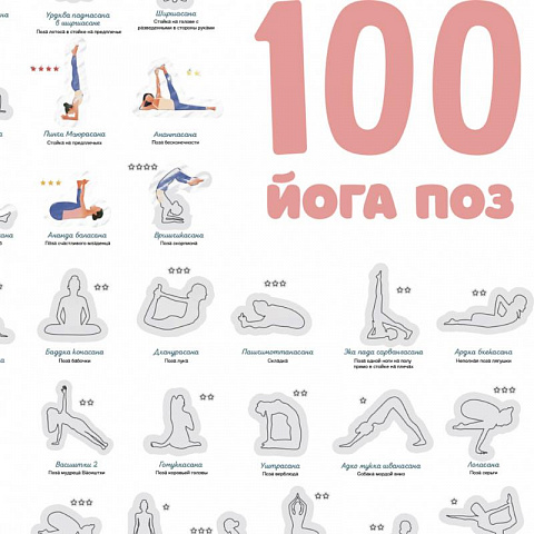 Мотивационный скретч-постер "100 поз для йоги" - рис 4.