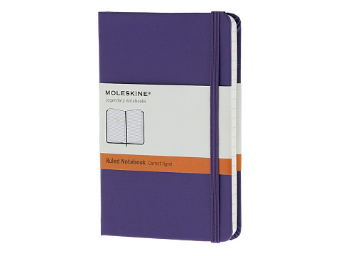 Записная книжка Moleskine Classic (в линейку) в твердой обложке, Pocket (9x14см), фиолетовый