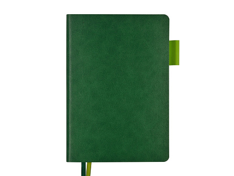 Ежедневник А5 датированный Boston 2026, зеленый с салатовым обрезом - рис 2.
