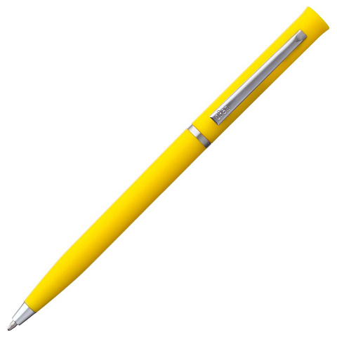 Ручка шариковая Euro Chrome, желтая - рис 4.