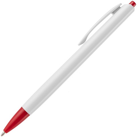 Ручка шариковая Tick, белая с красным - рис 3.