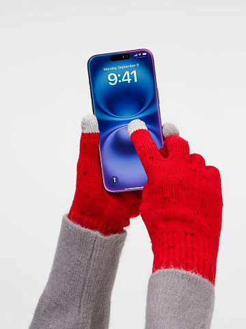 Перчатки сенсорные Spotti Senso, красные - рис 4.