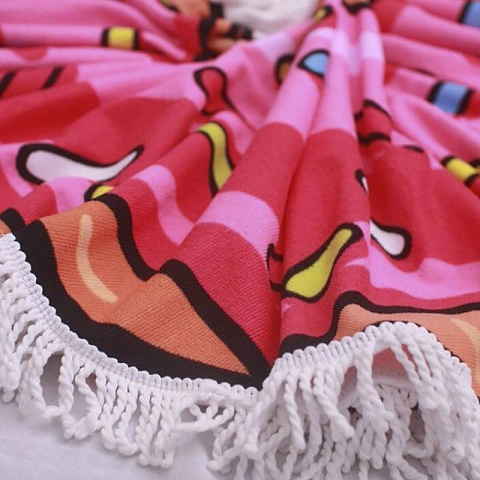 Круглое пляжное полотенце Пончик - рис 4.