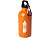 Одностенная бутылка для воды с карабином Oregon, изготовленная из нержавеющей стали, сертифицированной по стандарту RCS, объемом 400 мл - Оранжевый - миниатюра - рис 4.
