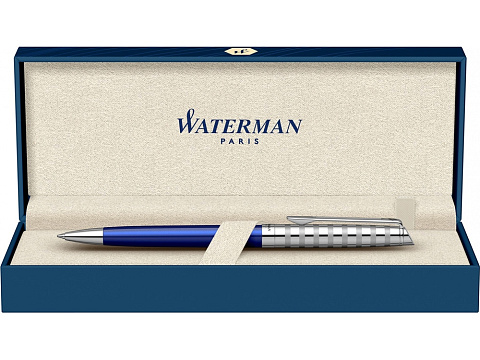 Шариковая ручка Waterman Hemisphere French riviera Deluxe BLU LOUNGE в подарочной коробке - рис 2.