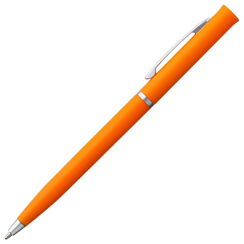 Ручка шариковая Euro Chrome, оранжевая - рис 3.