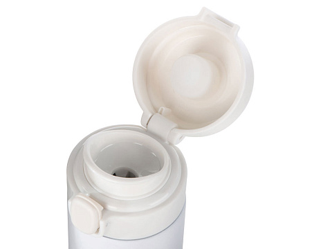 Вакуумная термокружка Waterline c кнопкой Guard, 400 мл, тубус, белый (Р) - рис 5.