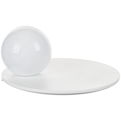 Станция беспроводной зарядки с часами и подсветкой GlobeBee, белая - рис 5.