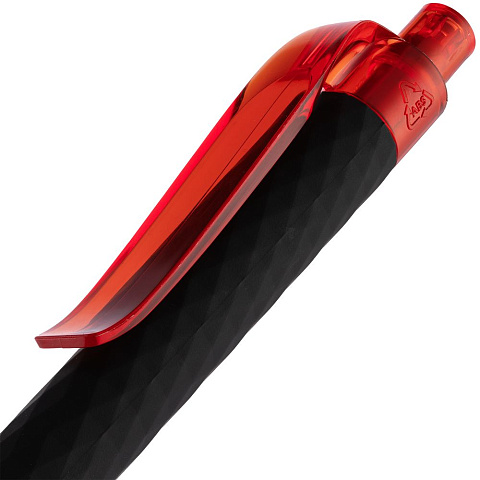 Ручка шариковая Prodir QS01 PRT-P Soft Touch, черная с красным - рис 6.