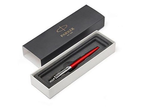 Шариковая ручка Parker Jotter Essential, Kensington Red CT, стержень: M, цвет чернил : blue или blac - рис 3.