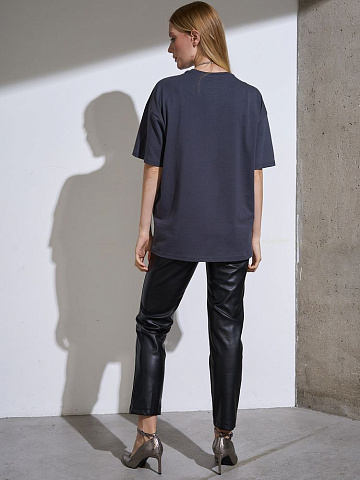 Футболка Oversize Premium, темно-серая (антрацит) - рис 9.