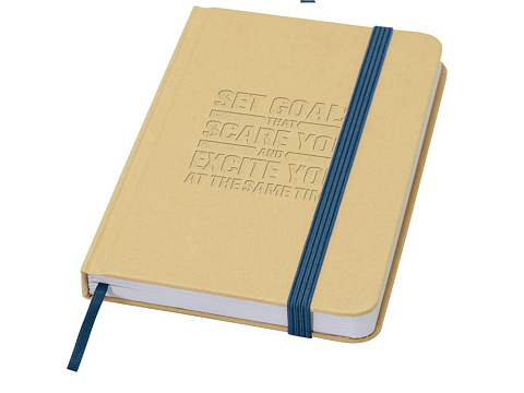 Reed блокнот формата А6 из переработанного материала в твердой обложке с простыми страницами - Синий - рис 6.