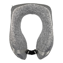 Подушка TORBER, дорожная, с эфектом памяти, серая, полиэстер, 20х27х10 см