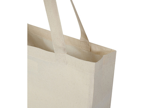 Madras эко- сумка с ластовицей из переработанного хлопка, сертифицированного согласно GRS, плотностью 140 г/м² - Натуральный - рис 4.