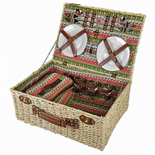 Плетеная корзина для пикника на 4 персоны