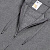 Толстовка на молнии с капюшоном унисекс King, темно-серый меланж - миниатюра - рис 4.
