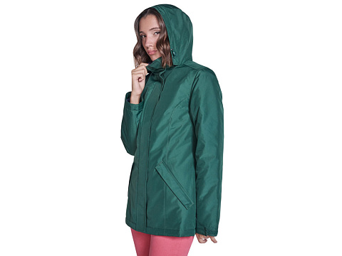 Парка утепленная America женская, бутылочный зеленый - рис 9.