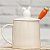 Кружка подарочная "Зайчик и ложка морковка" (бежевая) - миниатюра - рис 4.