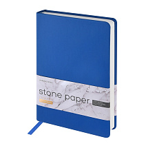 Ежедневник с каменной бумагой недатированный А5 Carrara, синий