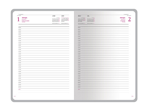 Ежедневник А5 датированный Sidney Nebraska 2026, синий (золотой обрез, золотые уголки) - рис 2.