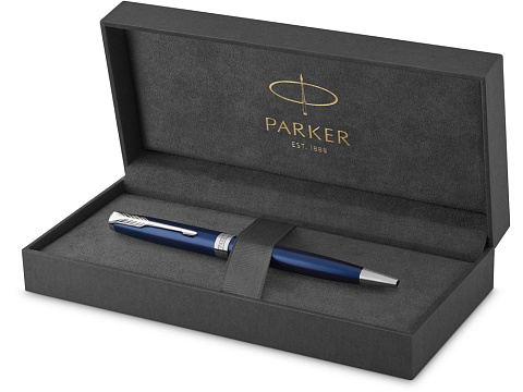 Ручка шариковая Parker Sonnet Core Subtle Blue CT, синий/серебристый - рис 4.