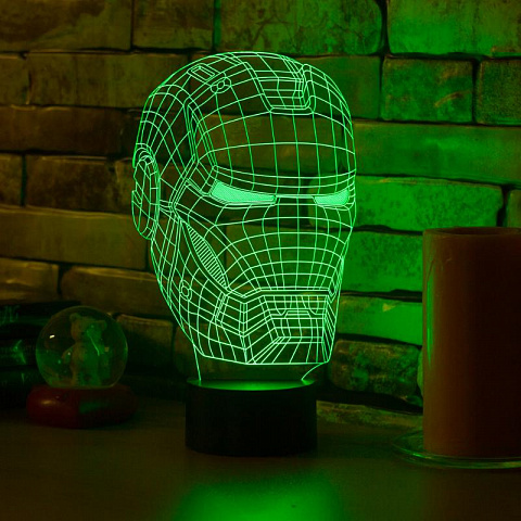 3D лампа Шлем железного человека - рис 3.