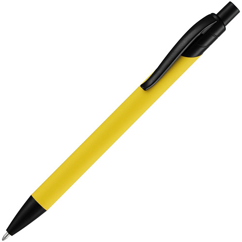 Ручка шариковая Undertone Black Soft Touch, желтая - рис 2.