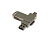 USB 3.0- флешка на 64 Гб поворотный механизм 2 в 1, c дополнительным разъемом Type-C с одноцветным металлическим клипом, серый - миниатюра