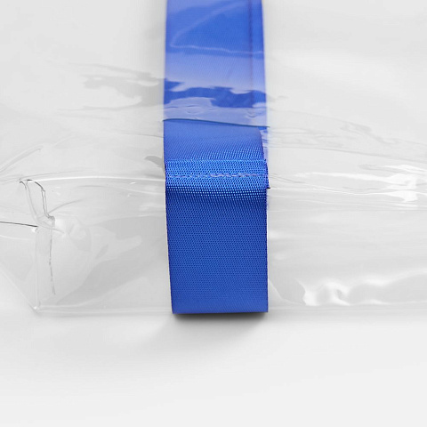 Шопер Clear Fest, ver.2, прозрачный с синими ручками - рис 6.