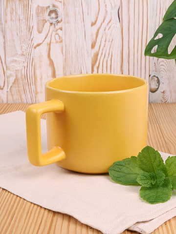 Чашка Jumbo в коробке матовая, желтая - рис 5.