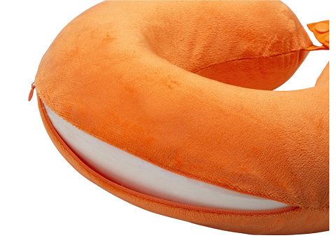 Подушка Basic из микрофибры с эффектом памяти U-shape, оранжевый NEW - рис 3.